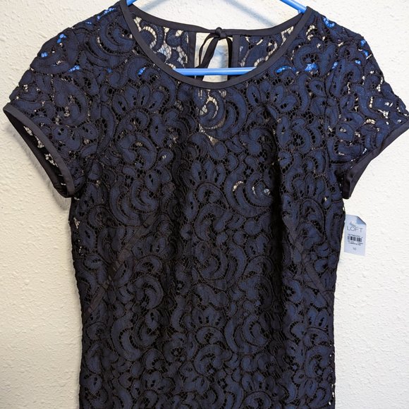 CLEARANCE SALE!!! NWT Loft Lace Shift Dress - Size 2 💜 - Picture 2 of 7